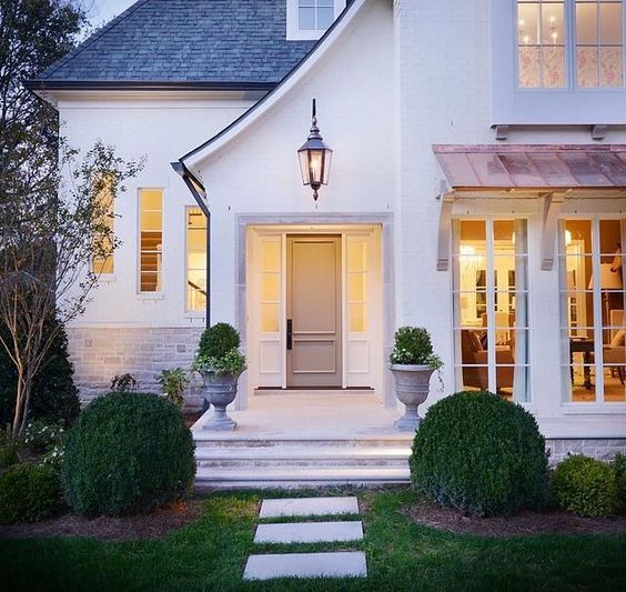 blue roof and white Exterior Paint Colors