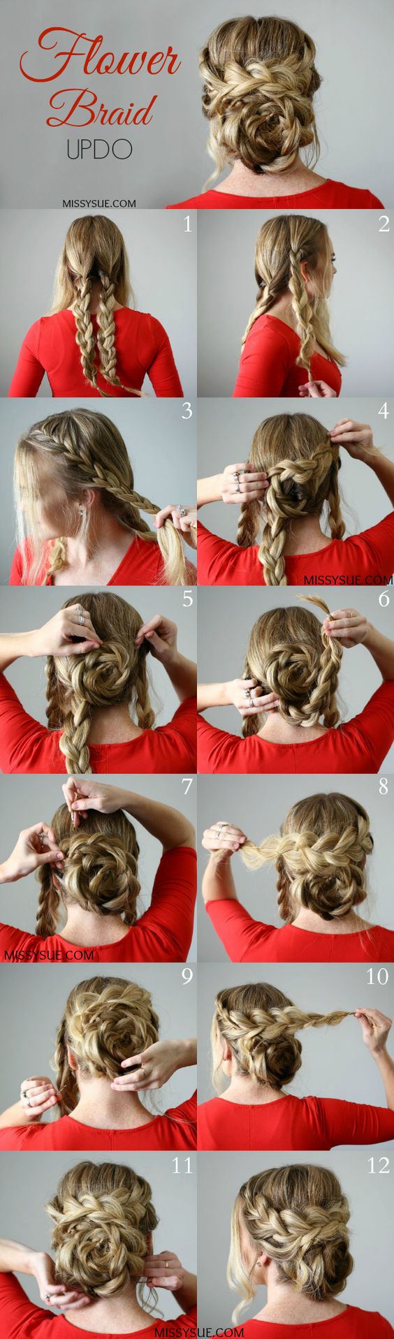 How to flower Braid Updo