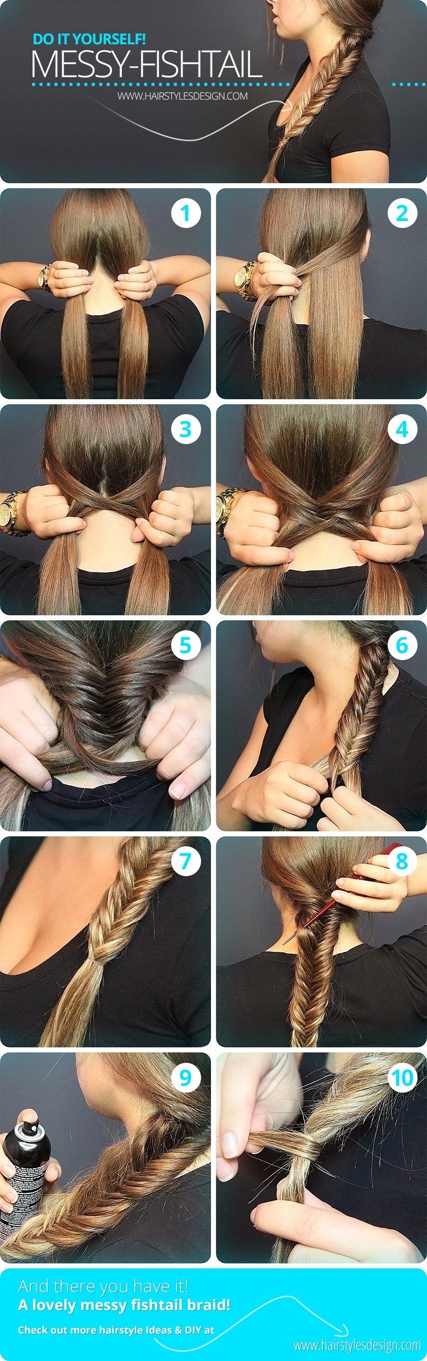 how to do this Messy-Fishtail Braid