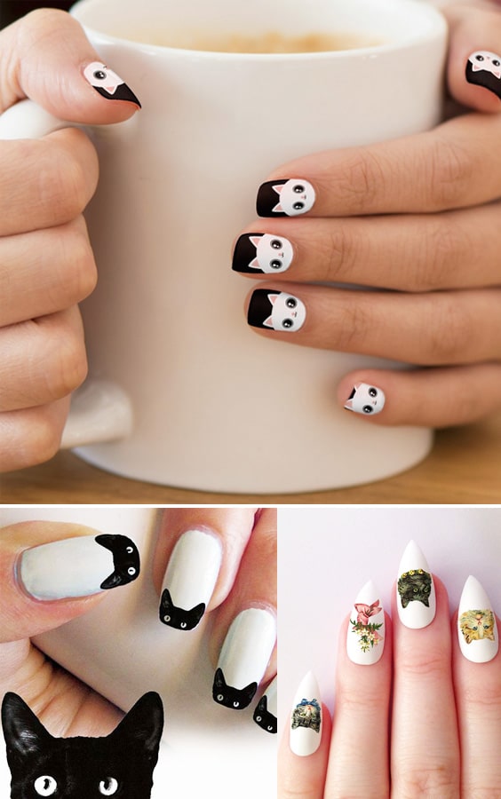 manicures nail designs Cat Nail Designs