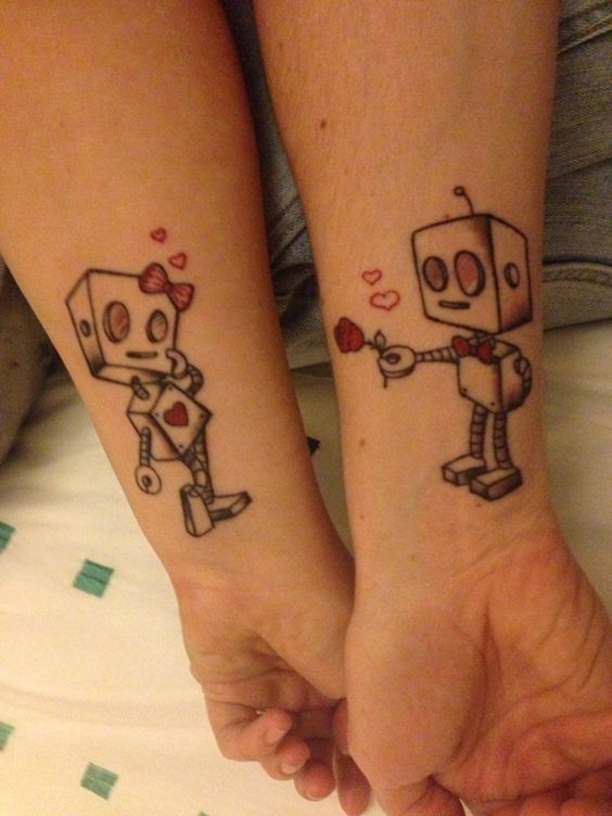 tattoo ideas for couples Robot of Love Tattoo