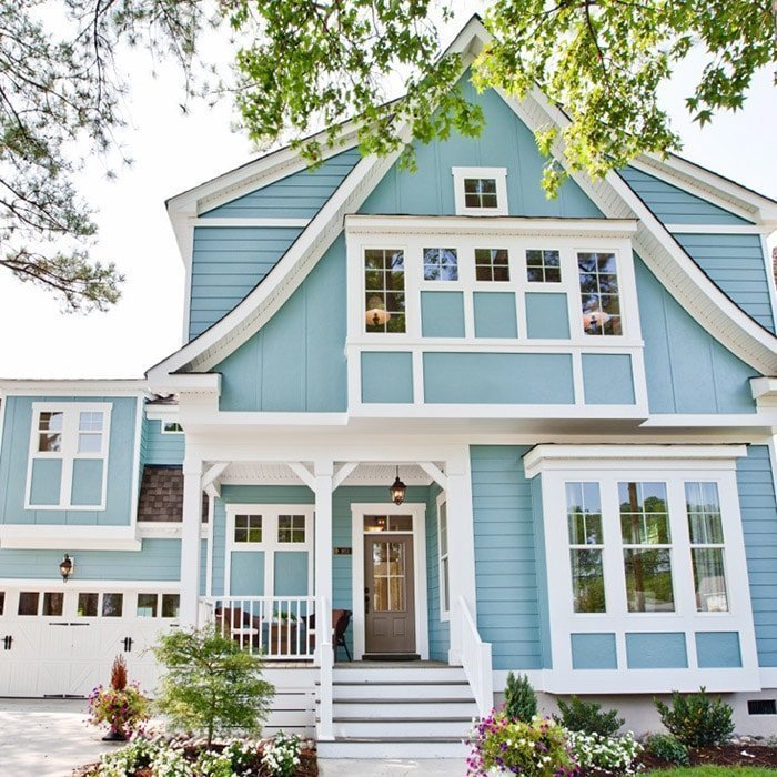 blue house white trim