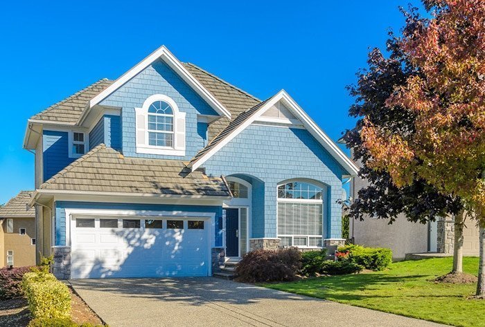 Light Blue 2 storey Houses