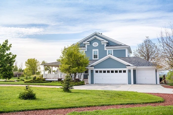 navy blue house