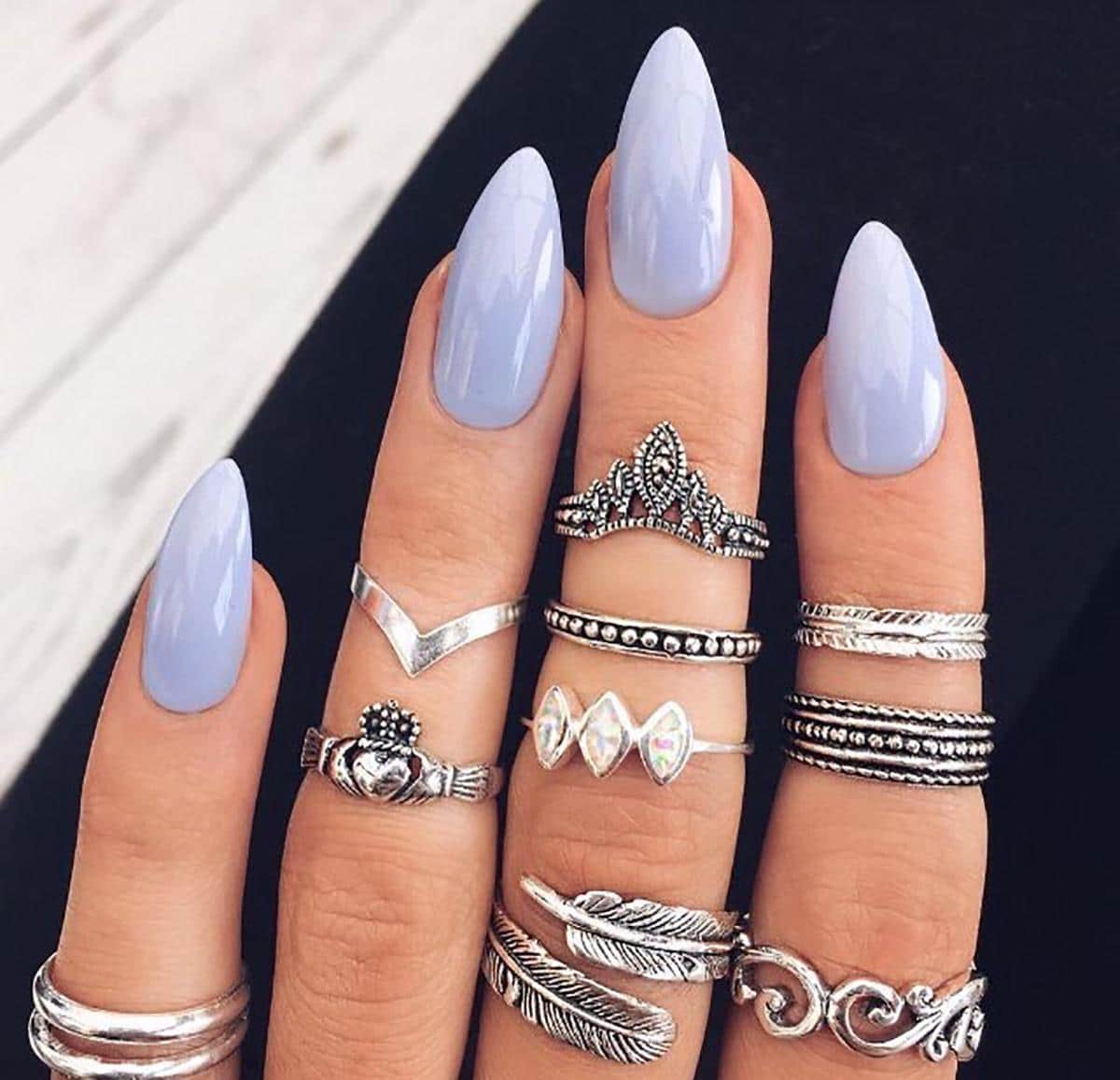 Stiletto Nails Purple