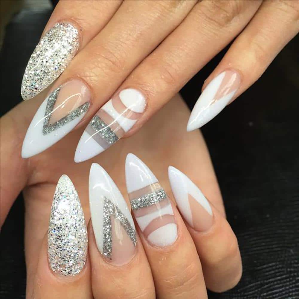 Stiletto Nails White