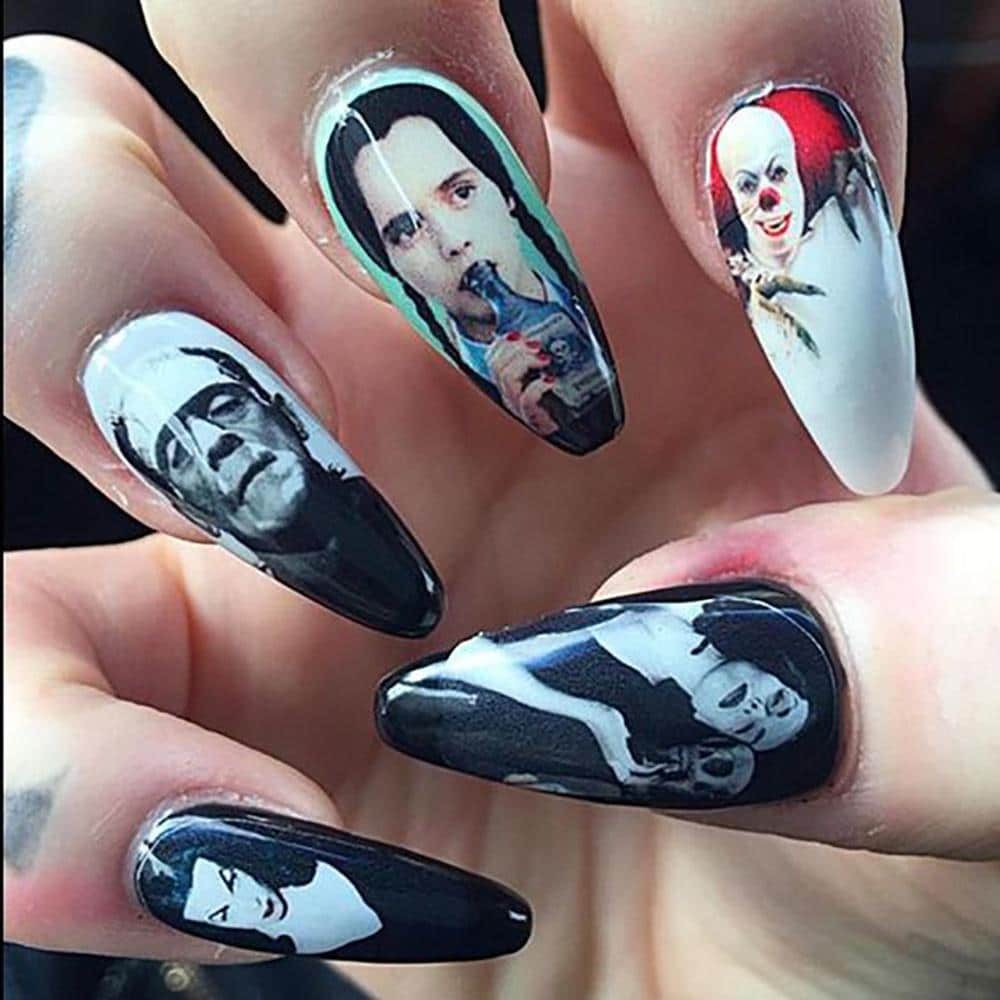 Movie Character stiletto nails