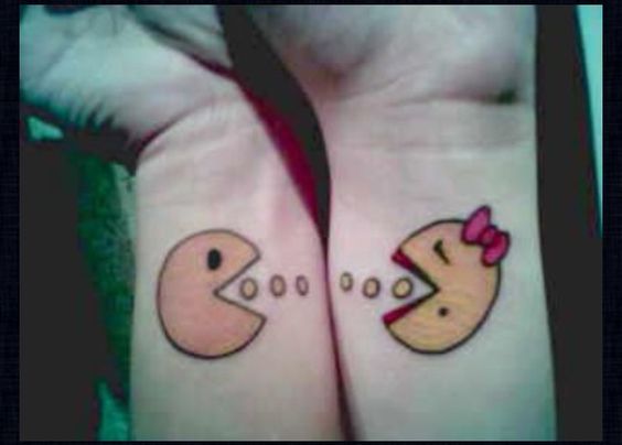 Packman Love Tattoo Ideas for a Couple