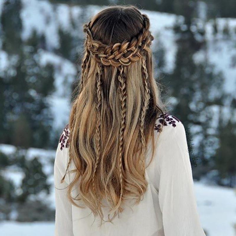 Waterfall curls hairstyle