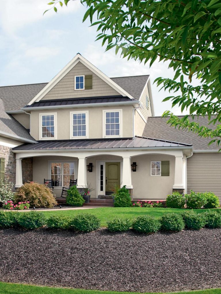 Taupe exterior house colors