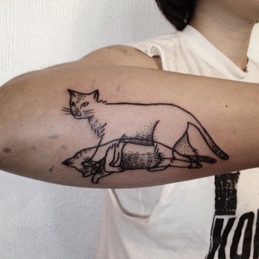 Protection from Evil Cat Tattoo