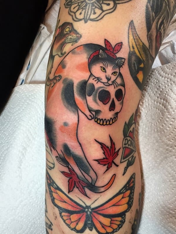 Various Color Cat Tattoo