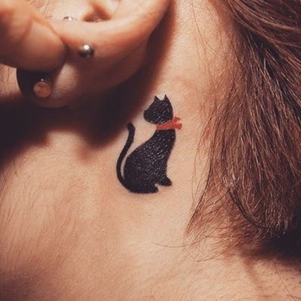 Silhouette Cat tattoo