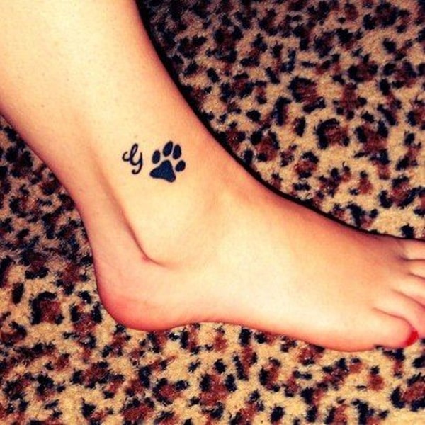 simple paw tattoo