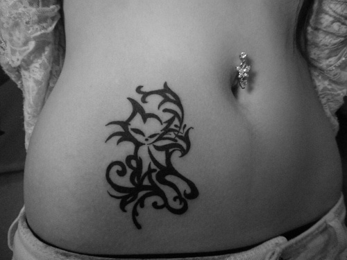 Tribal Cat Tattoo 