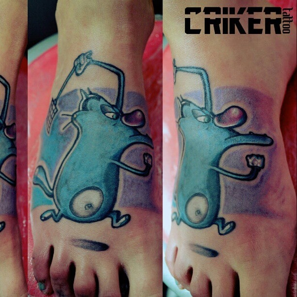 Oggy Cat Tattoo