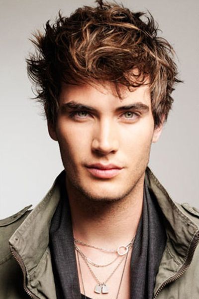 Thick wavy crop style cut for men