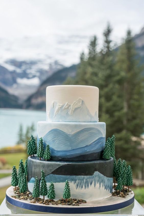 Forest Inspired Wedding Cakes