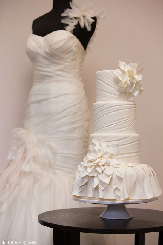 Elegant Wedding Dress Cake