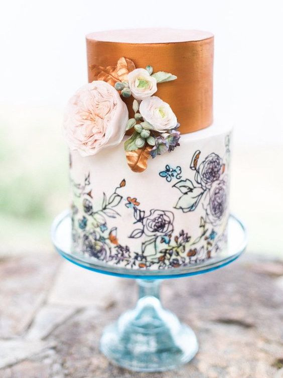 graphic art wedding cake