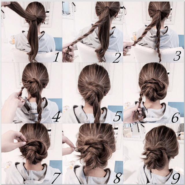 Step by Step easy Chignon