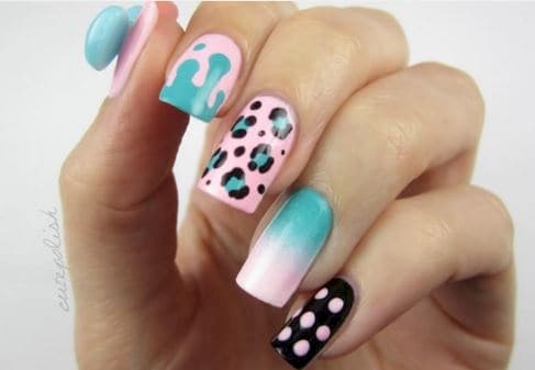 Sweet candy nail art