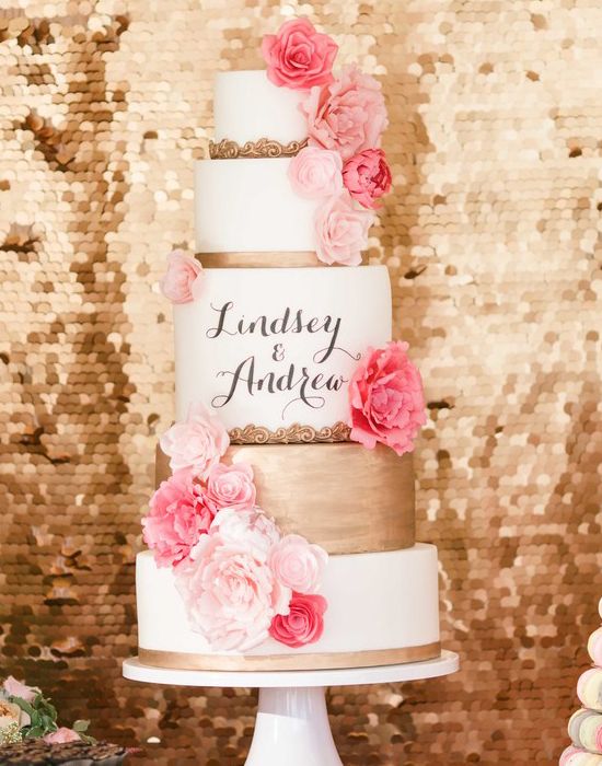 Monogrammed Wedding Cake Theme