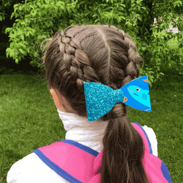 Little GirlHalf Up Reverse Braid