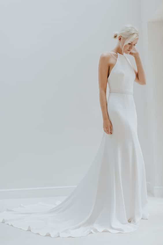 simple modern wedding dress