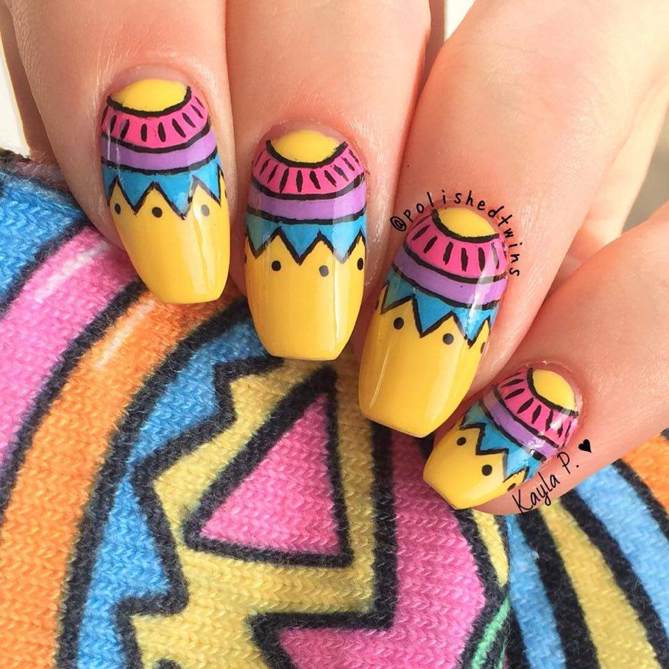 colorful manicure