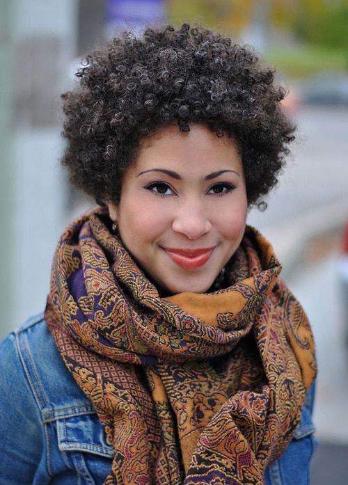 women Cropped cut for natural hair