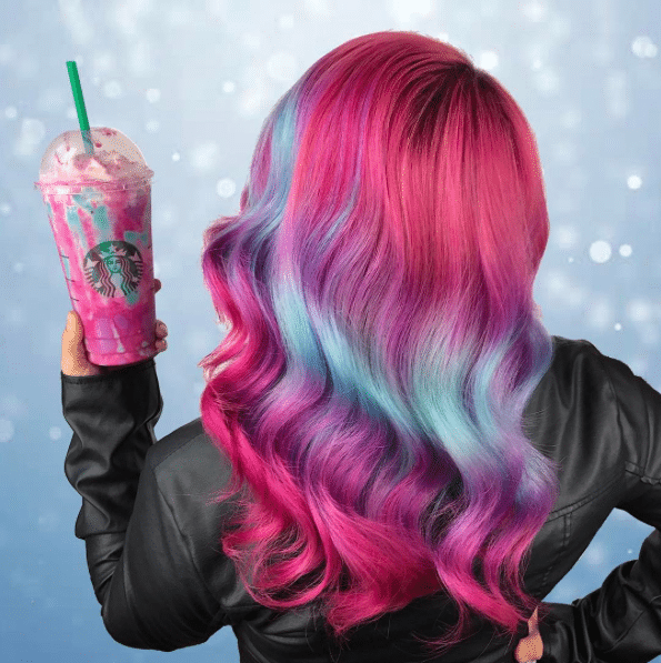 Pink color hair color