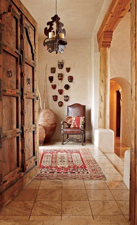 Tuscan style entry way decor