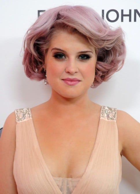 kelly osborne with Lavender Pink Voluminous Bob