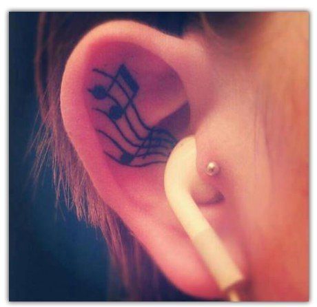 Ear tattoo