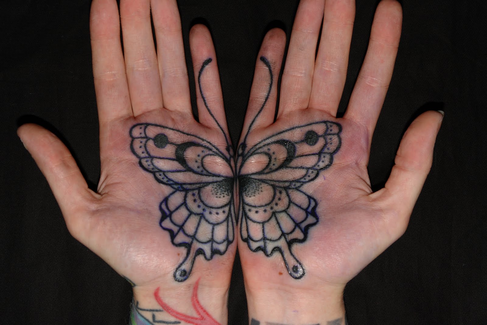 Butter fly Hand Tattoo