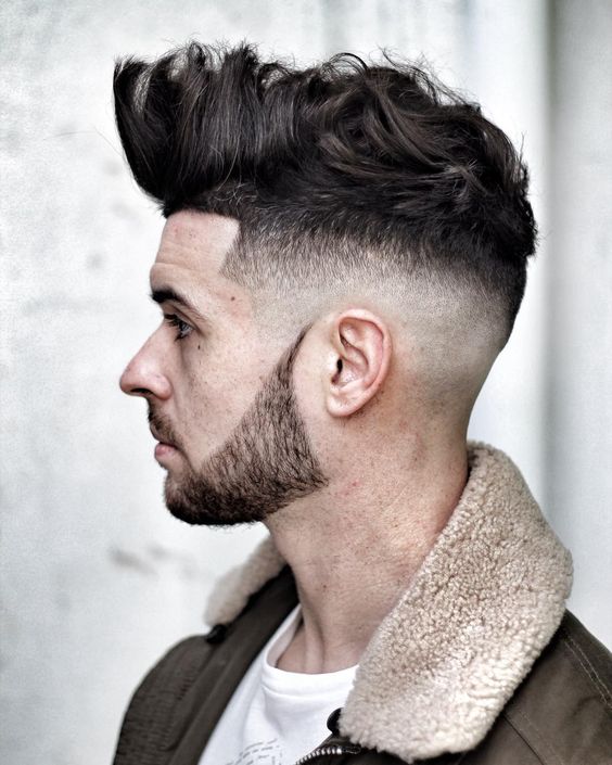 Bald Fade Hard Part haircuts for men with long hair