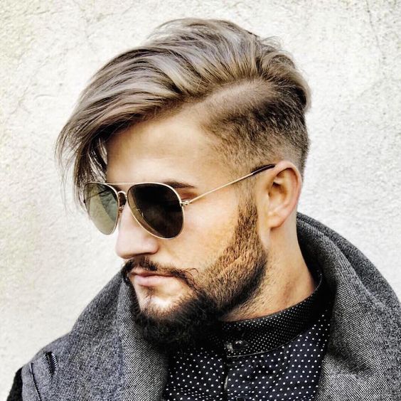 Men's Haircuts Long on Top with Side Fade
