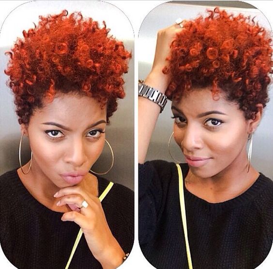 Tapered hair with colored coils
