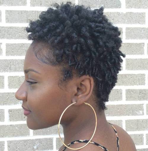 Natural descending taper hairstyle