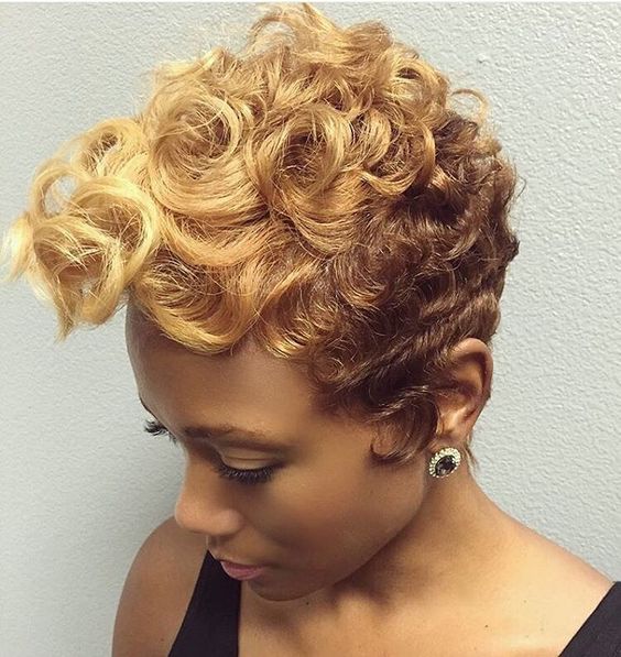 Blond afro hair with natural curls
