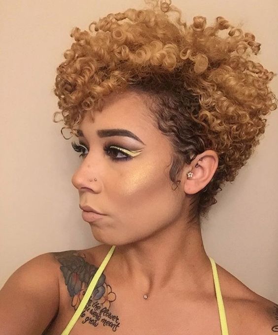 Taper afro hairstyle