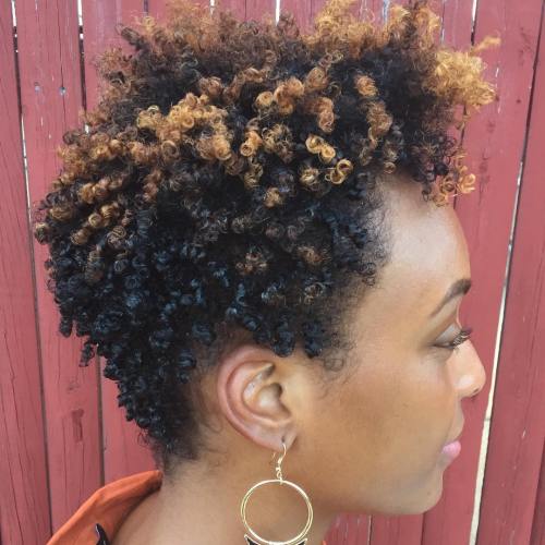 afro hair with taper style