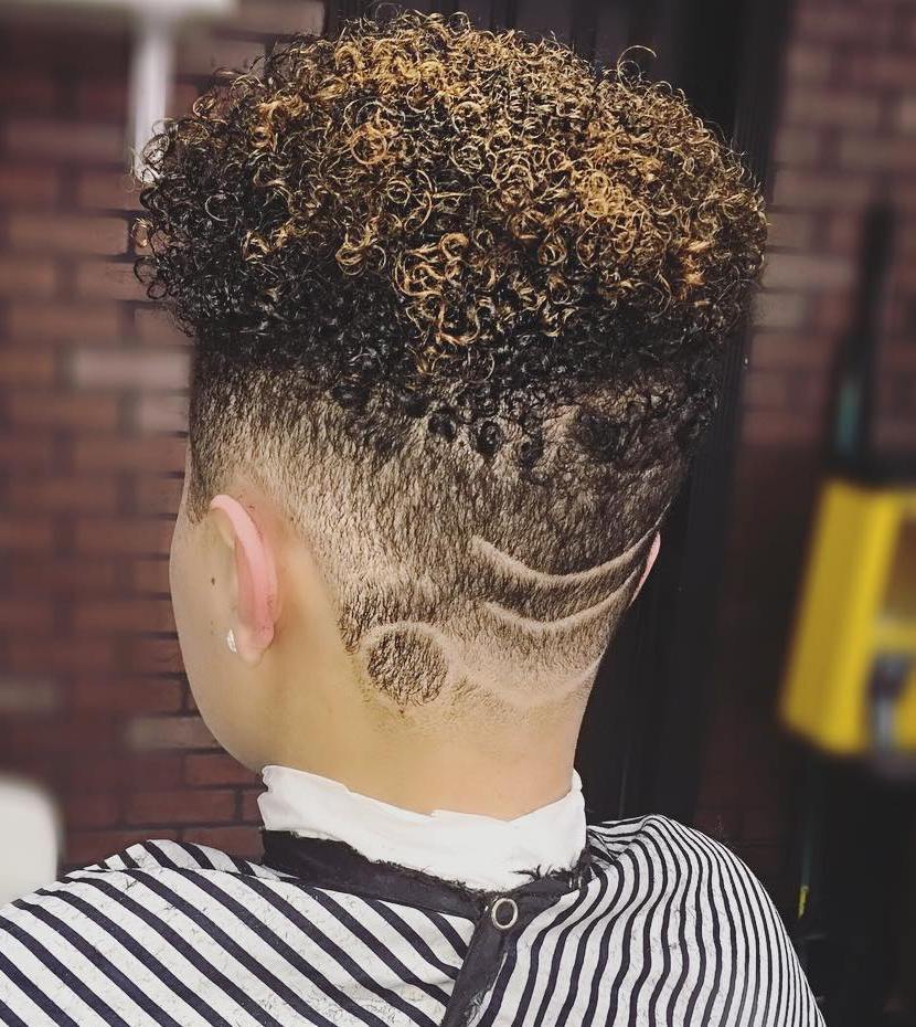 Edgy tapered two-tone haircut