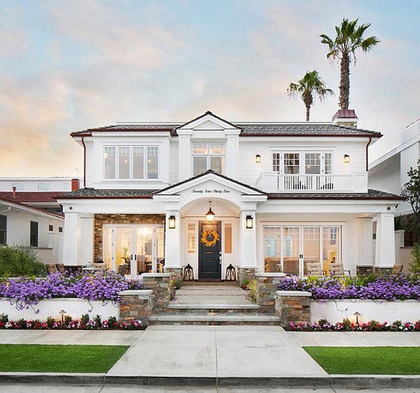 Luxury House with white paint