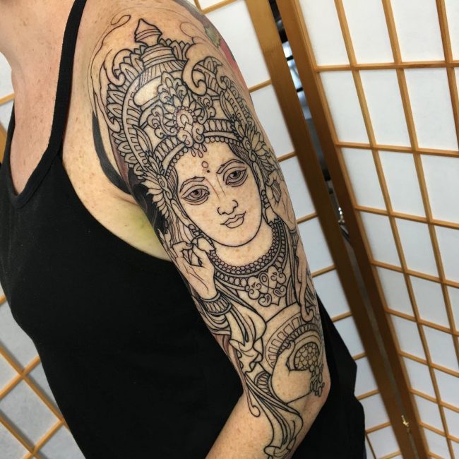 Lakshmi spiritual tattoos sleeves