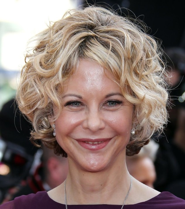celebrity older woman with Honey Blond Short Wavy Haircut