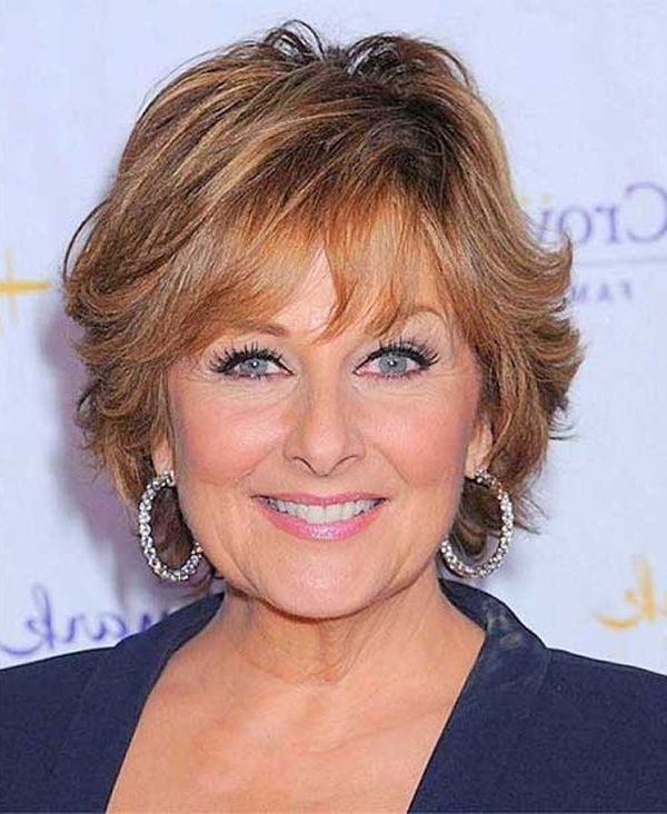 Easy-going short hairstyle for older women