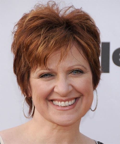 Brunette Thin Hair Long Pixie Cut