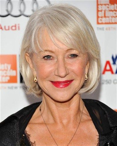 older woman Short Bob with Featured Bang